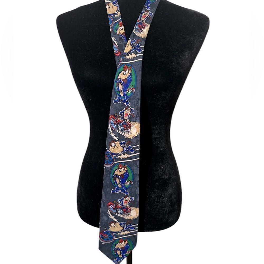 Vintage Looney Tunes Tasmanian Devil men’s tie EUC